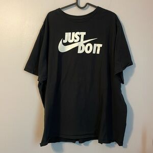 Nike The Nike Tee Just Do It Athletic Cut Black White T-shirt size 3XL